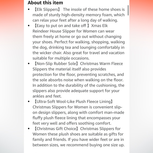 NWOT Cozy Reindeer Slippers Womens size 6.5-7.5 - Picture 5 of 6